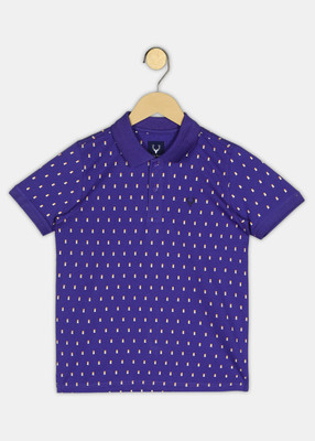 Allen Solly Junior Boys Printed Cotton Blend Regular T Shirt(Green, Pack of 1)