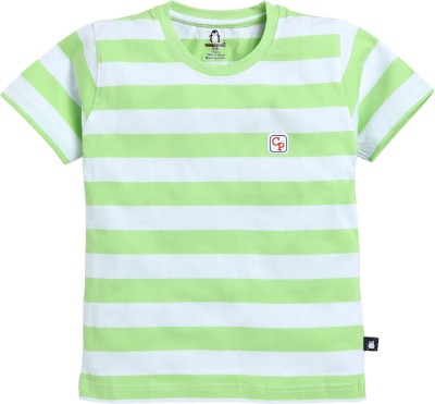 CRAZYPENGUIN ELITE Boys Striped Cotton Blend Regular T Shirt(Red, Pack of 1)