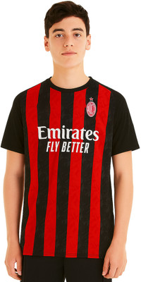 DOSTITCH Boys & Girls Printed Polyester Regular T Shirt(Red, Pack of 1)