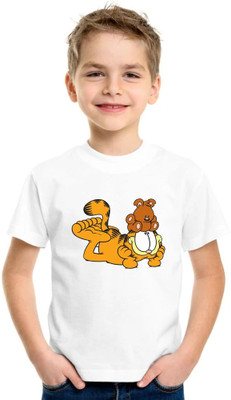 Shubham designer gallery Baby Boys & Baby Girls Graphic Print Cotton Blend Regular T Shirt(White, Pack of 1)