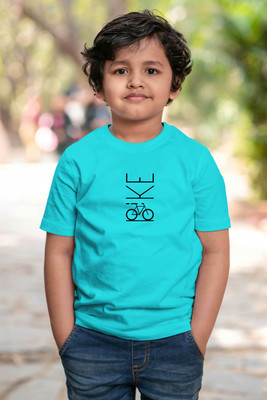 CHOMMBOOKA TRENDING Boys Graphic Print Pure Cotton Regular T Shirt(Blue, Pack of 1)