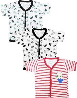 babeezworld Baby Boys & Baby Girls Printed Pure Cotton T Shirt(Multicolor, Pack of 3)