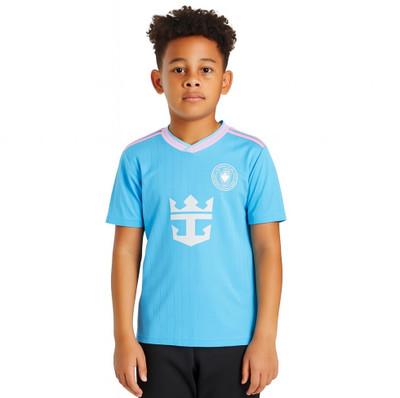 MSV Boys & Girls Printed Polyester Regular T Shirt(Blue, Pack of 1)