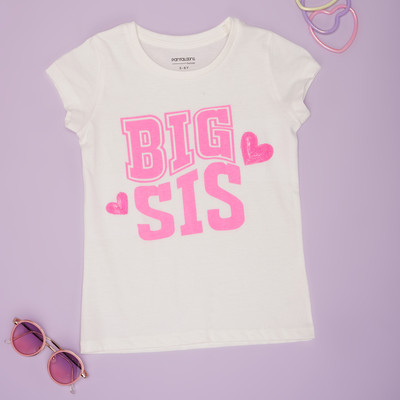 Pantaloons Junior Baby Girls Solid Cotton Blend Regular T Shirt(White, Pack of 1)