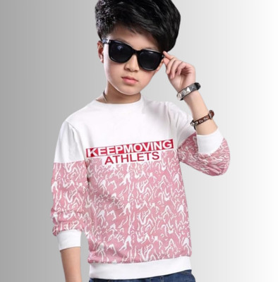 Ticoss Full Sleeve Printed, Color Block Boys Sweatshirt