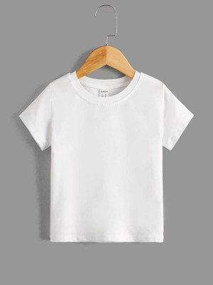 BQC Boys Printed Polyester Regular T Shirt(White, Pack of 1)