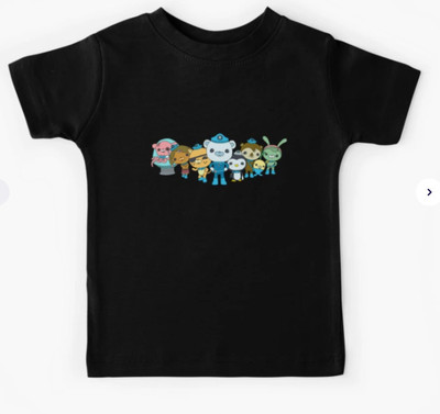 sova legacy Baby Boys & Baby Girls Graphic Print Pure Cotton Regular T Shirt(Black, Pack of 1)
