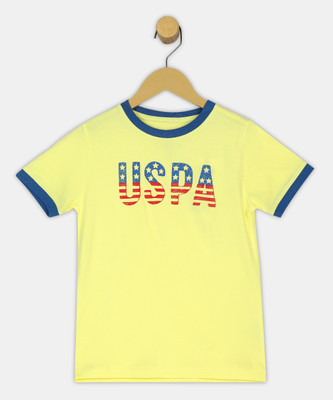 U.S. POLO ASSN. Baby Boys Printed Pure Cotton Regular T Shirt(Green, Pack of 1)