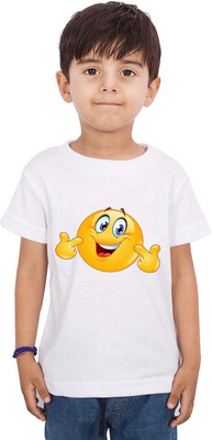 THEYOUNGESTTEE Boys Graphic Print Cotton Blend Regular T Shirt(White, Pack of 1)