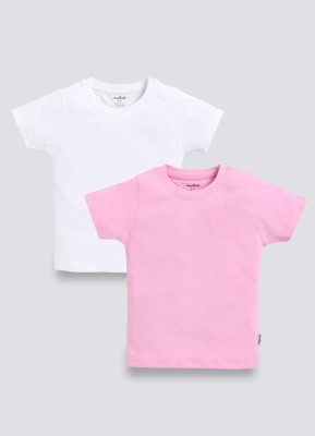 Hazelnuts Boys Solid Pure Cotton Regular T Shirt(Multicolor, Pack of 2)