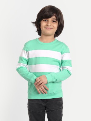 PROVOGUE Boys Striped Pure Cotton Regular T Shirt(Multicolor, Pack of 1)