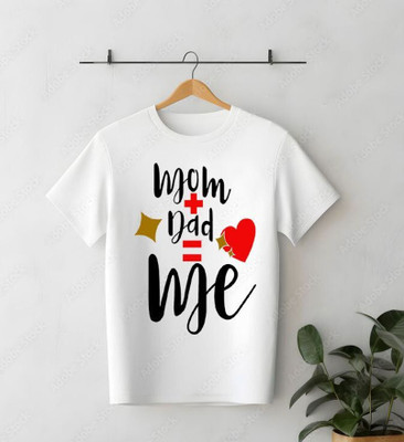 Kp Printofashions Boys & Girls Printed Polyester Regular T Shirt(White, Pack of 1)