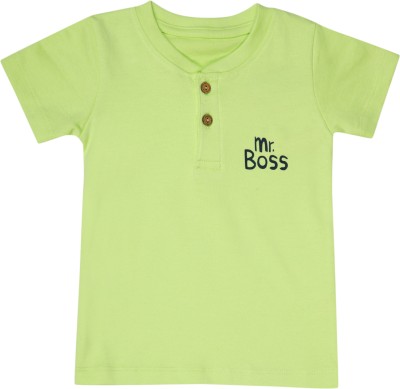BodyCare Boys Solid Cotton Blend T Shirt(Green, Pack of 1)