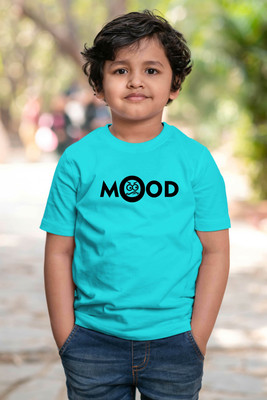 CHOMMBOOKA TRENDING Boys Typography Pure Cotton Regular T Shirt(Blue, Pack of 1)