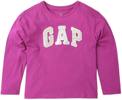 GAP Baby Boys Graphic Print Organic Cotton Regular T Shirt(Purple, Pack of 1)