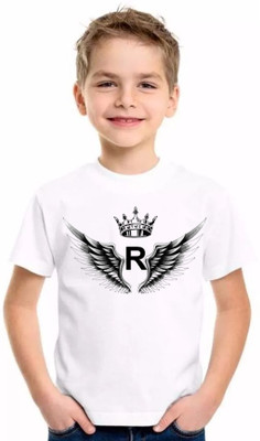 OJSR Boys & Girls Printed Polyester Regular T Shirt(White, Pack of 1)