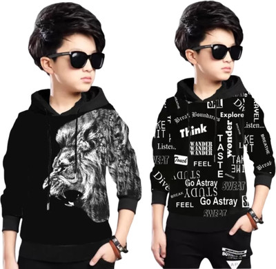 LilBits Full Sleeve Graphic Print Boys Sweatshirt