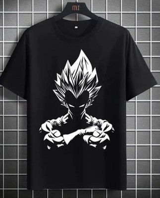 shree chitransh creations Boys & Girls Printed Polyester Regular T Shirt(Black, Pack of 1)