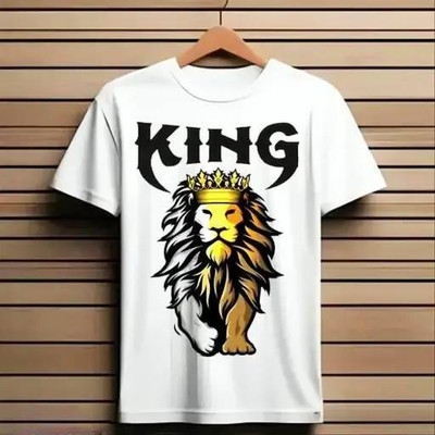 EAZYTEK Boys & Girls Printed Polyester Regular T Shirt(White, Pack of 1)