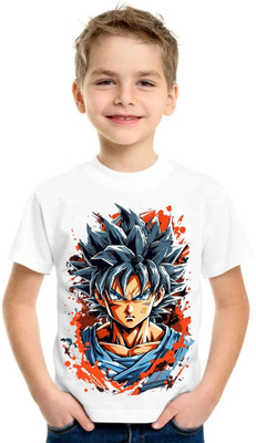 Moody Looks Boys & Girls Graphic Print Polycotton Regular T Shirt(White, Pack of 1)