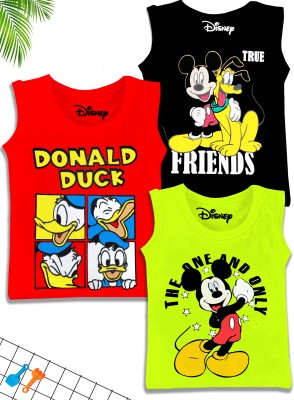 DISNEY BY MISS & CHIEF Boys Printed Cotton Blend Regular T Shirt(Multicolor, Pack of 3)