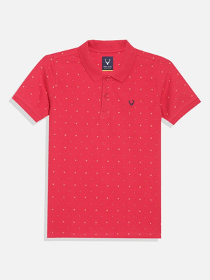 Allen Solly Junior Boys Printed Cotton Blend Regular T Shirt(Multicolor, Pack of 1)