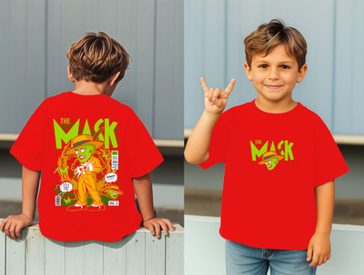 Tee Republic Boys Printed Cotton Blend Regular T Shirt(Red, Pack of 1)