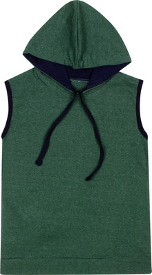 Ayvina Boys Solid Pure Cotton Regular T Shirt(Green, Pack of 1)