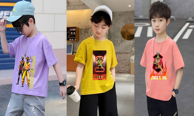 Kintu Parantu Boys Printed Polyester Regular T Shirt(Multicolor, Pack of 3)