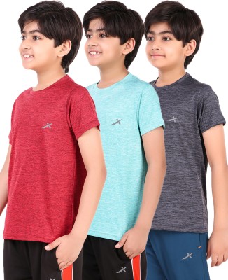 VECTOR X Boys Printed Polyester T Shirt(Multicolor, Pack of 3)