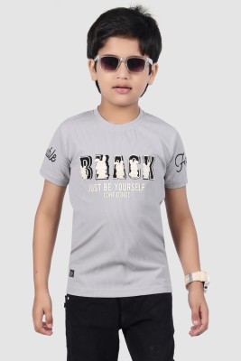 ROCKERS JR Baby Boys Solid Cotton Blend Regular T Shirt(Grey, Pack of 1)