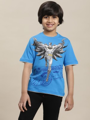kidsville Boys Graphic Print Cotton Blend T Shirt(Multicolor, Pack of 1)