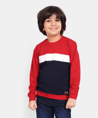 KILLER Boys Colorblock Pure Cotton Regular T Shirt(Multicolor, Pack of 1)