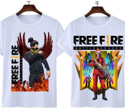 TDFASHION Boys Printed Polyester Regular T Shirt(Multicolor, Pack of 2)