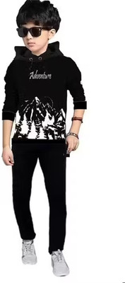 BG ONLINE Boys & Girls Printed Cotton Blend Regular T Shirt(Maroon, Pack of 1)