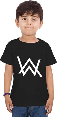 THEYOUNGESTTEE Boys Printed Cotton Blend Regular T Shirt(Black, Pack of 1)
