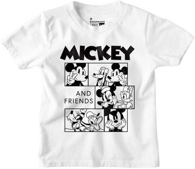 BonOrganik Boys Printed Pure Cotton Regular T Shirt(White, Pack of 1)