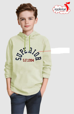 Appleeye Boys Printed Cotton Blend Regular T Shirt(Green, Pack of 1)