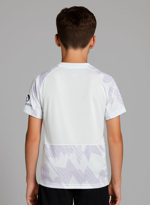 BUGOAT Boys & Girls Printed Polyester Regular T Shirt(White, Pack of 1)