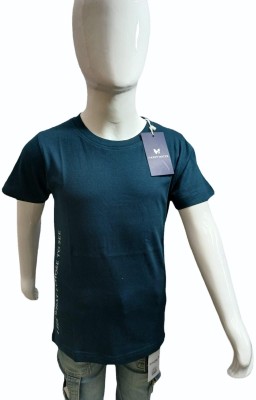 hardy water Boys Solid Cotton Blend Regular T Shirt(Dark Blue, Pack of 1)