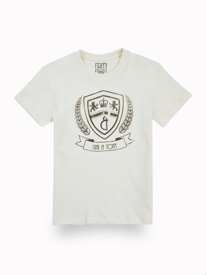 GINI & JONY Boys Graphic Print Pure Cotton Regular T Shirt(White, Pack of 1)