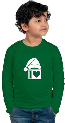 CHOMMBOOKA TRENDING Boys Printed Cotton Blend Regular T Shirt(Green, Pack of 1)