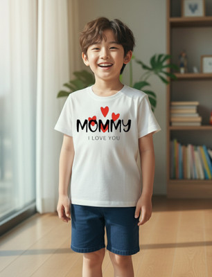 vgfashion Baby Boys & Baby Girls Graphic Print Polyester Regular, Slim T Shirt(White, Pack of 1)