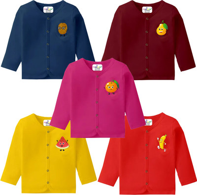 Funtus Baby Boys & Baby Girls Casual T-shirt T-shirt(Nevy, Pink, Red, Yellow, Maroon)