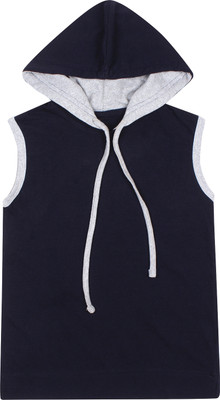 Ayvina Boys Solid Pure Cotton Regular T Shirt(Blue, Pack of 1)