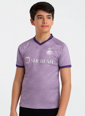 BUGOAT Boys & Girls Printed Polyester Regular T Shirt(Purple, Pack of 1)