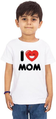 AA R HOSIERY Boys Typography, Graphic Print Cotton Blend Regular T Shirt(White, Pack of 1)