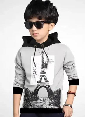 UZee Baby Boys & Baby Girls Printed Cotton Blend Regular T Shirt(Black, Pack of 1)