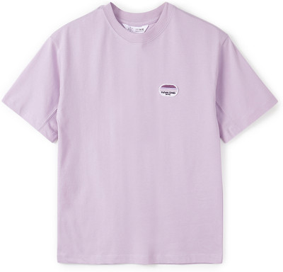 Alan Jones Boys Solid Cotton Blend Oversized T Shirt(Purple, Pack of 1)