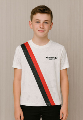 BUGOAT Boys & Girls Typography, Printed Polyester Regular T Shirt(White, Pack of 1)